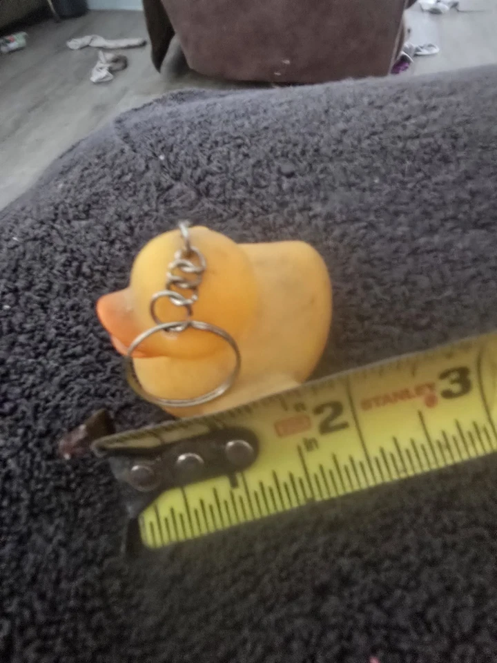 Rubber Duck Keychain Miniblings Charm Key Ring Duck - Image 3 of 3