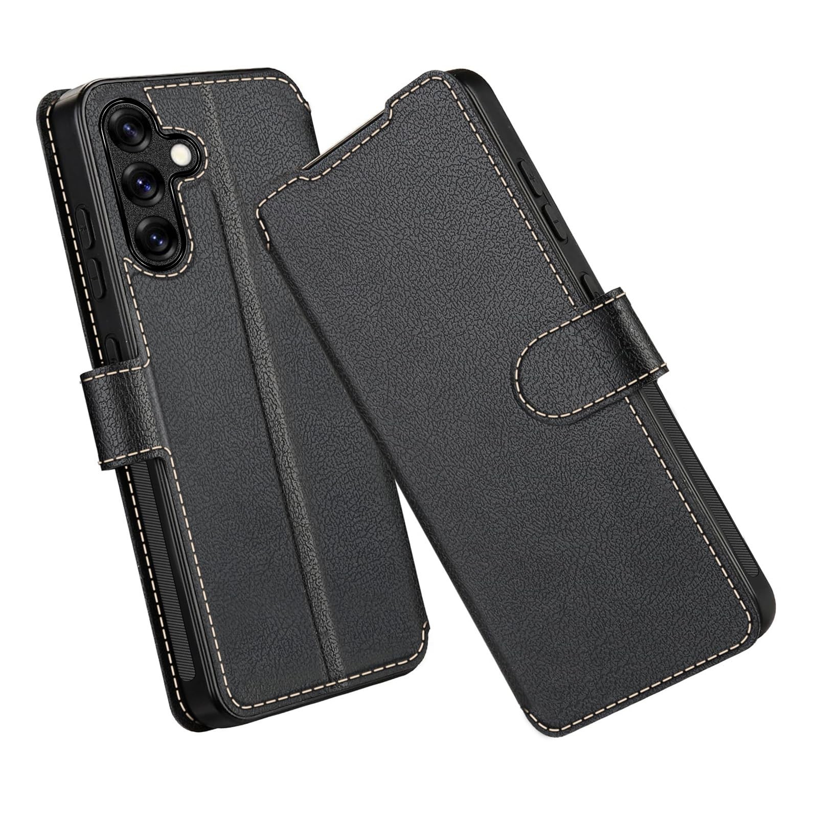 Étui portefeuille Samsung S26 Plus antichoc en cuir PU anti-rayures avec rangement cartes
