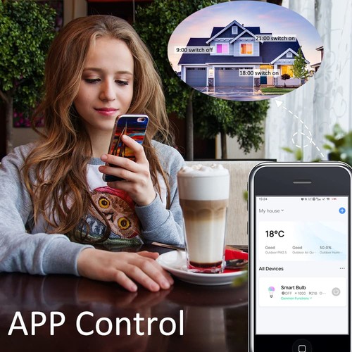 A15 Small Smart Light Bulbs, RGB Color Changing Light Bulb Compatible with Al... - Picture 6 of 7