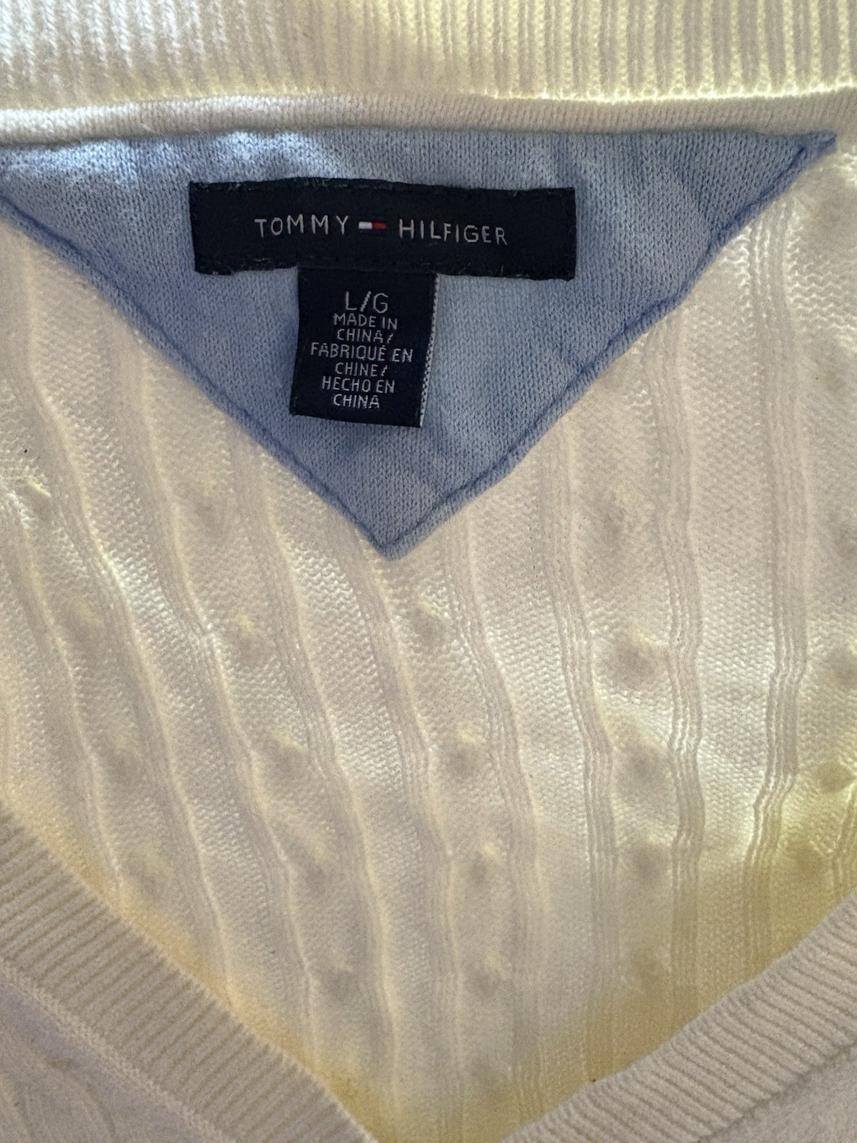 Tommy Hilfiger Ladies Jumper - Size L, Cotton Excellent Condition image 3