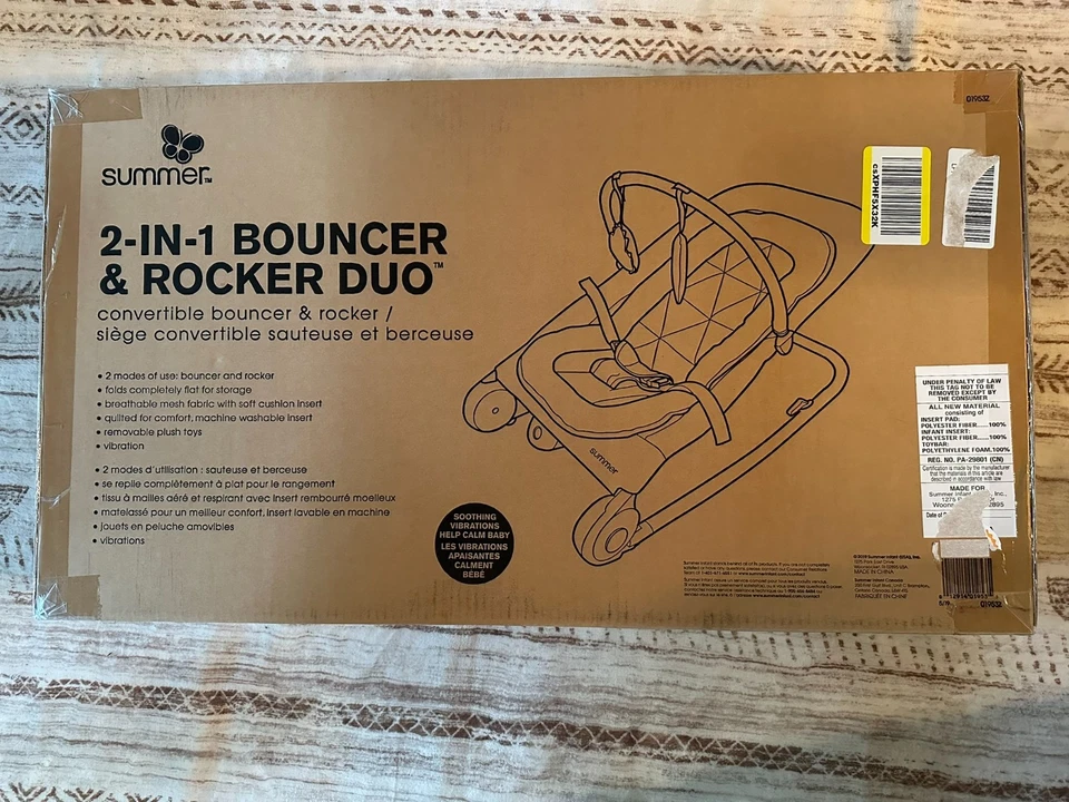 ¡¡Nuevo sellado de fábrica!! Dúo de gorila y balancín Summer Infant 2 en 1 (gris y verde azulado) Foto 2 de 4