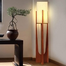 Retro Solid Wood Floor Lamp Modern Chinese Living Room Bedroom Light✅
