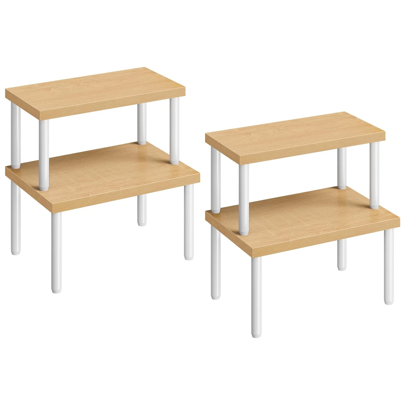 HOOBRO Cabinet Organizer Shelf, Set of 4, Kitchen Countertop Organizer, Kitch...
