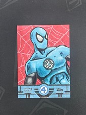 2026 Topps Marvel Finest Fantastic Four 65th SPIDER-MAN Sketch Card 1/1 Finley