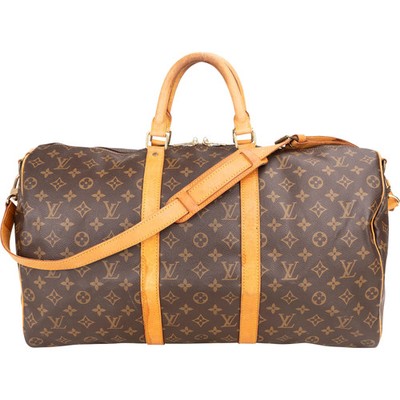 Louis Vuitton Canvas Monogram Keepall 50 Bandouliere Weekender Reisetasche