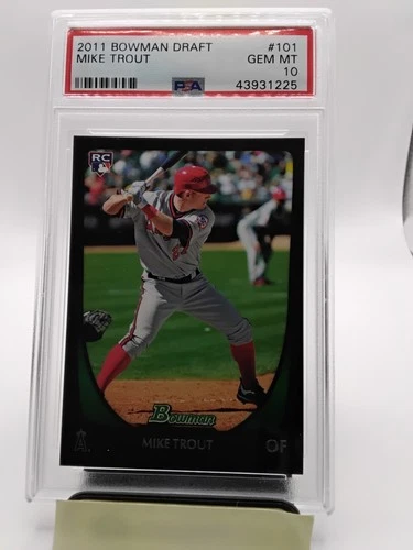Mike Trout 2011 Bowman Draft  #101 Rookie Card PSA 10