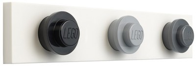 LEGO Wandgarderobe WALL HANGER RACK 3 Haken schwarz/grau/dunkelgrau