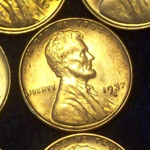 1937-S BU - SOLID LINCOLN WHEAT CENT - NICE COLOR - GOOD DETAILS - SEE PICS!