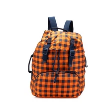Louis Vuitton Damier Aventure Backpack N41188 Orange Navy Nylon Leather LOUIS VU