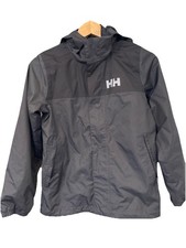 Helly Hansen Helly Tech Black Wind/rain Zip Up Removable Hood Jacket 152/12