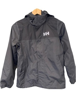 Helly Hansen Helly Tech Black Wind/rain Zip Up Removable Hood Jacket  152/12
