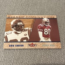 2002 Fleer Tradition Classic Combinations Hobby #11 Jerry Rice Cris Carter