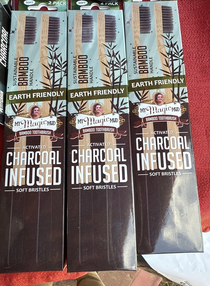 My Magic Mud Carbón Blanqueador en Polvo, Pasta de Dientes, Cepillos de Dientes, Goma, Jabón SET Foto 2 de 4