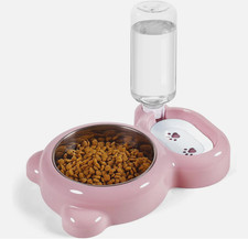 Dog Bowls, Cat Food And Water Bowl Set With Water Dispenser for Small Dogs Cats