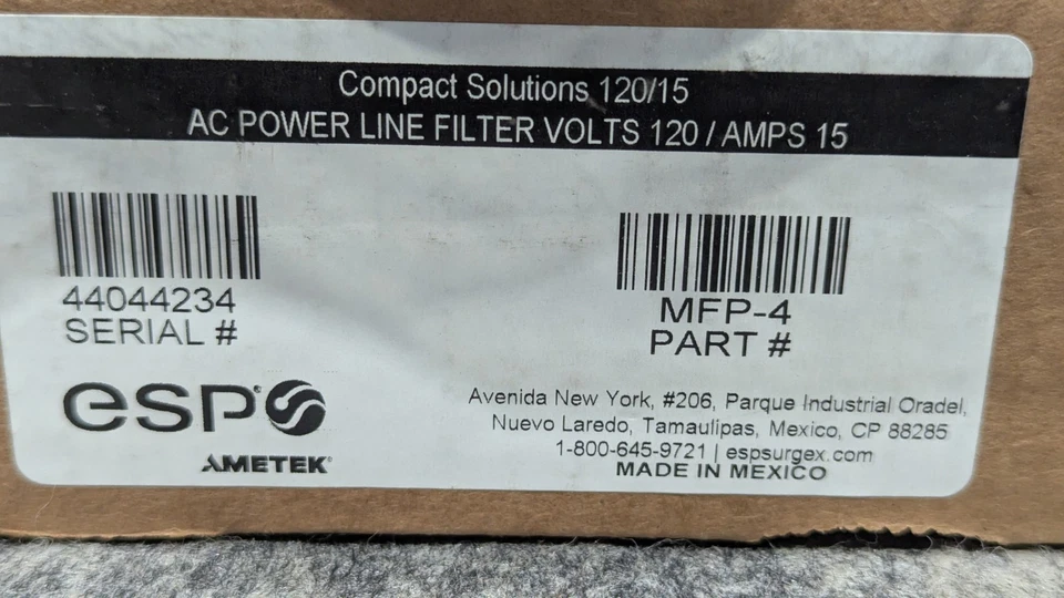 🔥New🔥 ESP MFP-4 AC Power Line Filter 120 Volt / 15 Amp Single Outlet - Image 2 of 4