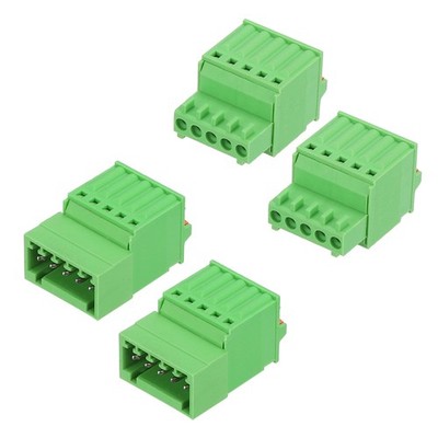 2set 2.5mm 0.1'' Spring PCB Terminal Block Connector 5 Pin for 28-20AWG Cable