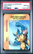 rare marvel overpower cards 1995 MARVEL OVERPOWER CAPTAIN AMERICA SUPER SOLDIER PSA 10