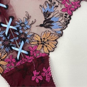 Agent Provocateur Bluebelle Burgundy Multi Brief AP5 Extra Large New