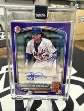 2025 Bowman Jeremy Rodriguez Prospect Auto Purple /250 #BPA-JR Mets Rookie 