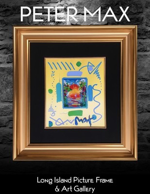 Peter Max Signed 1999 Better World Collage Mixed Media One of a Kind Cust Frame