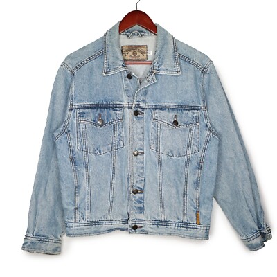 VTG Armani Jeans Denim Jean Jacket Blue Retro 90s Cotton Italy