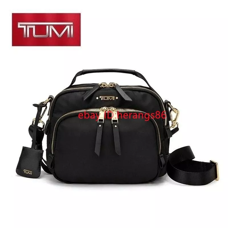 New TUMI Voyageur Troy Shoulder Bag Crossbody Black Nylon 196308