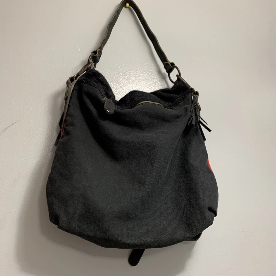 Bolso Mensajero Denim and Supply Ralph Lauren Rojo Búfalo Cuadros y Cuero Foto 2 de 4