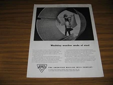 1948 Print Ad Armco American Rolling Mill Co. Steel Housewife Hangs Clothes