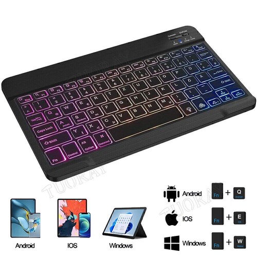 QWERTZ Beleuchtet Tastatur Maus für Xiaomi Pad 5 /6 Pro /7 Pro Redmi Pad SE 11 - Bild 20 von 45