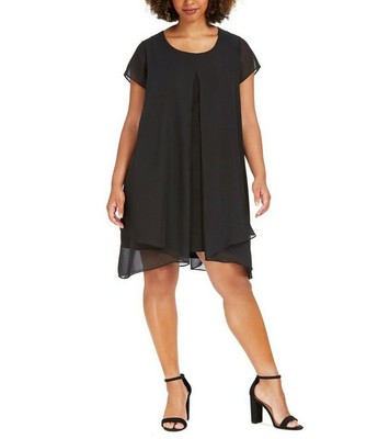 black jersey shift dress