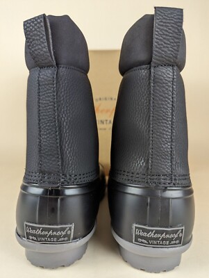 Weatherproof Vintage Adam II Duck Boots Mens 8M Black Faux 