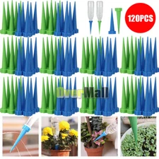 120x Automatic Garden Cone Watering Spike Plant Flower Waterer Bottle Irrigation