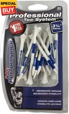 Pride Professional Tee System Plastic Golf Tees, 3-1/4 inch - 30 count (Blue),EV