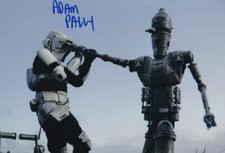 ADAM PALLY signed Autogramm 20x30cm STAR WARS MANDO in Person autograph COA