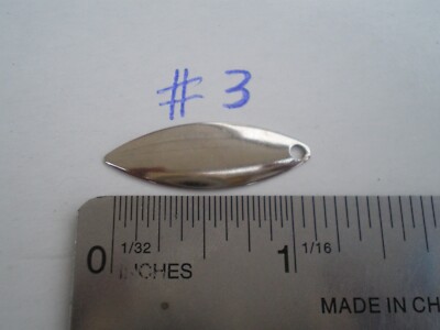 100 PCS. SMOOTH WILLOW LEAF BLADE #3 ''MAKE SPINNERS''