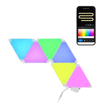 Smart RGBIC Dreieck Licht Kits App Steuerung Musik Sync Wand Panel Gaming Zimmer