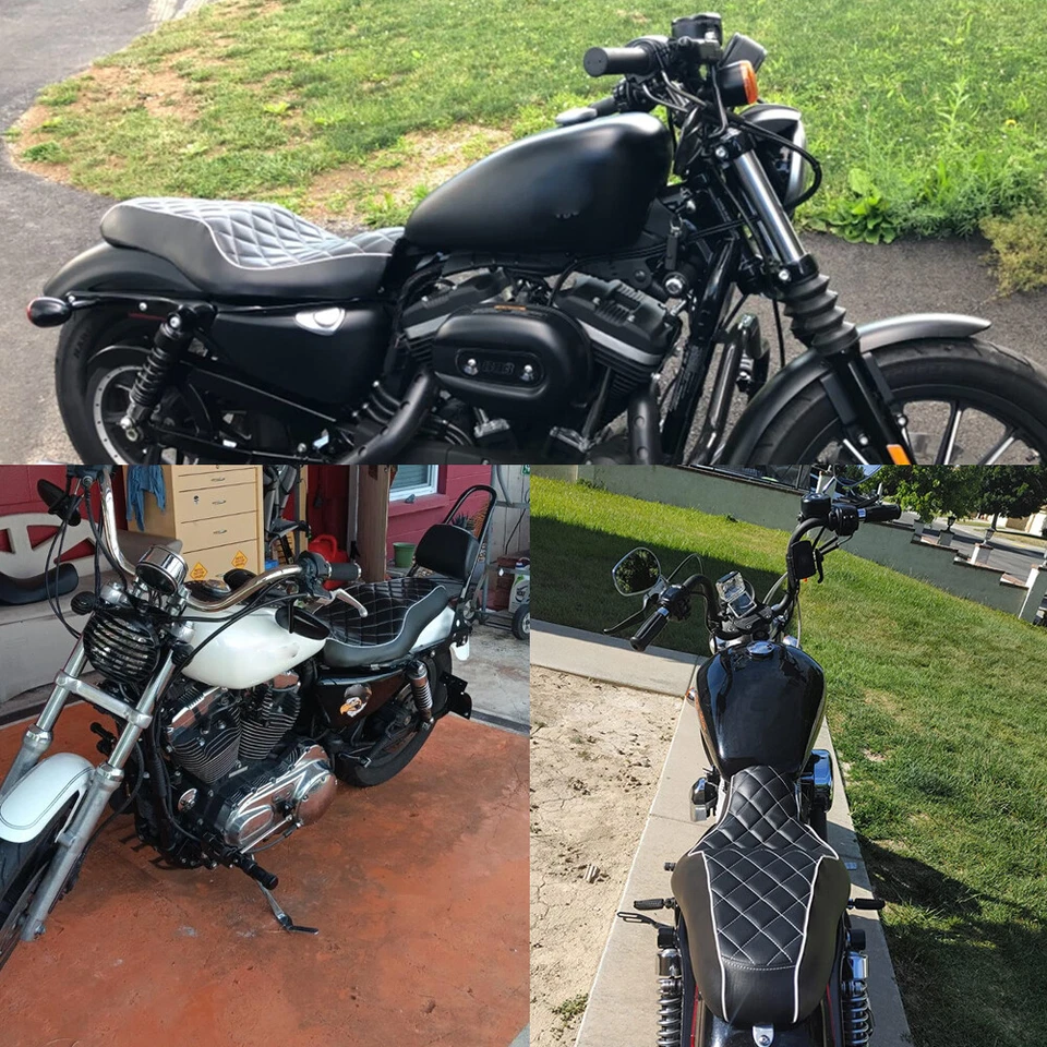 Asiento de conductor y pasajero para Harley Sportster XL1200X 2010-2016 dos asientos 2-up Foto 3 de 4