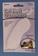 Allary Gel Heel Cushions 1.5" Wide Improevs fit One Pair Item  936 NEW