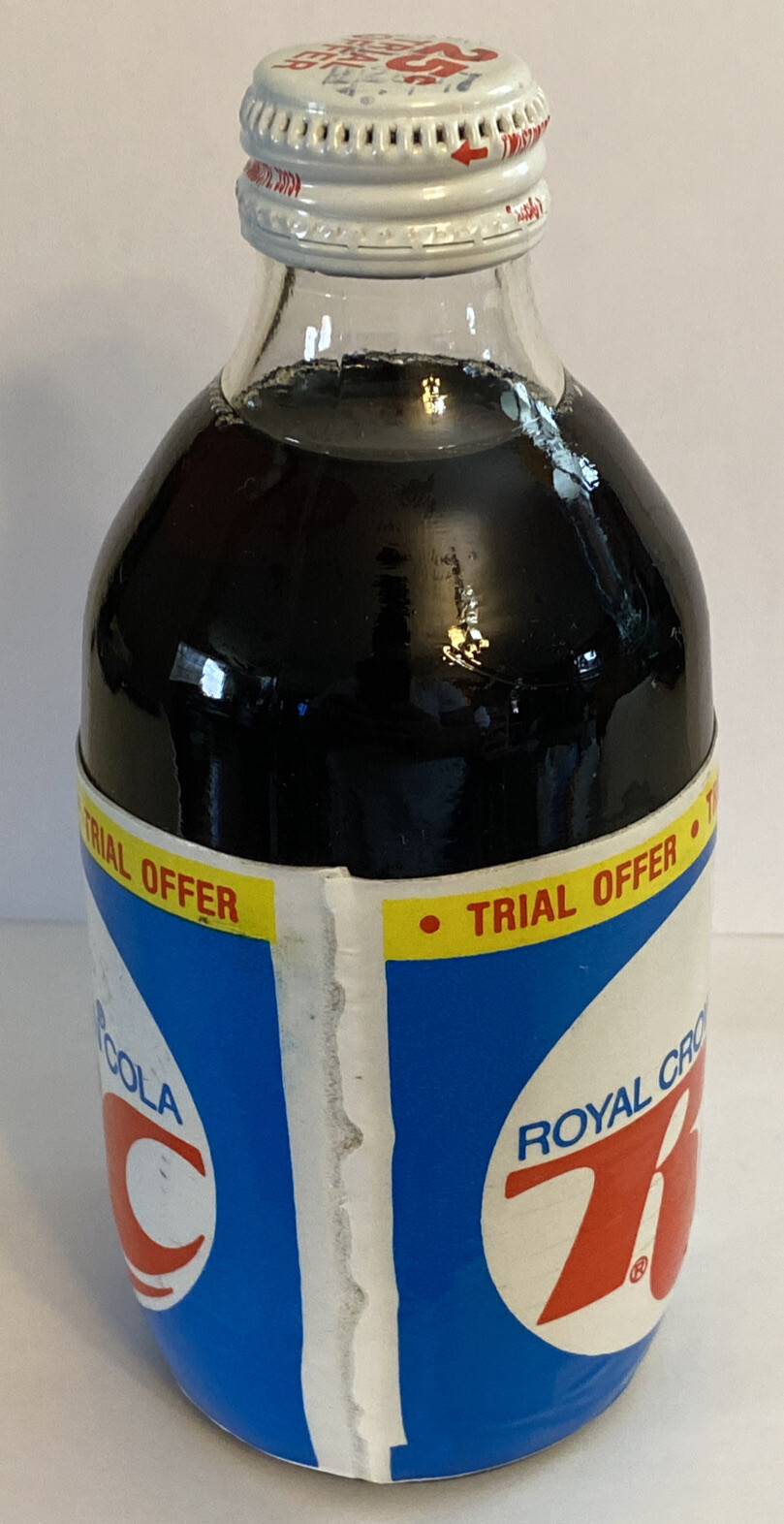(RARE) RC ROYAL CROWN COLA Bottle Trial Offer 25 Cents 10oz Foam Label