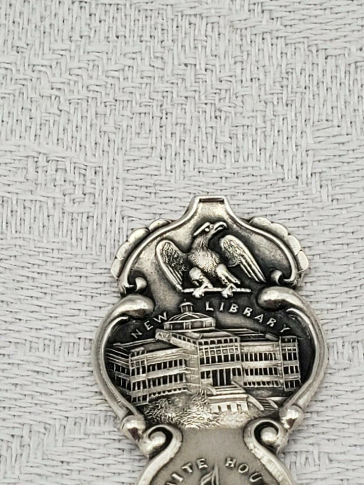 Cuchara de recuerdo de ley Alexandria, Virginia con iglesia de Cristo en cuenco 8902 Foto 4 de 4