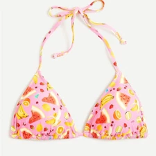 Edie Parker X J.Crew string bikini top in fruit punch- Size Small