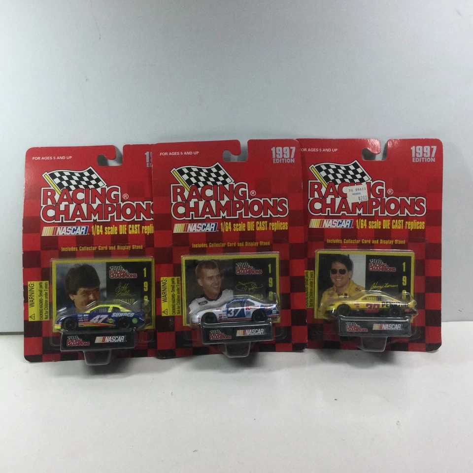 Racing Champions 1997 1/64 Stock Car NASCAR #47 Fuller #37 Mayfield #30 Benson Foto 2 de 4