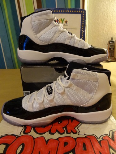 Air Jordan 11 Retro (GS) "2011 Concord" White/Black-Dark Concord 378038 107 - Picture 7 of 20