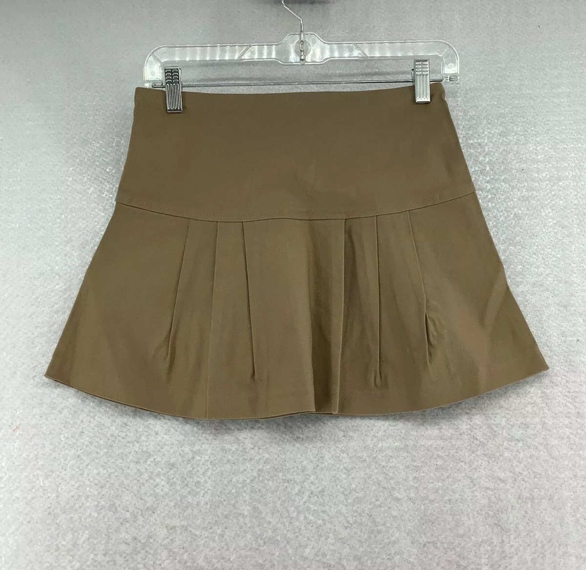 V And X Womens High Waisted Pleated Front Casual Pull On Beige