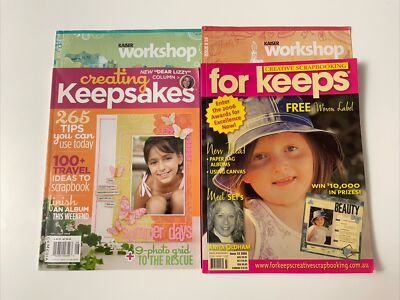 Creating Keepsakes & Creative Scrapbooking For Keeps Magazines x 2 - Crafting