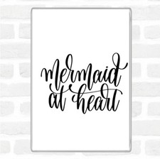 Mermaid At Heart Quote Jumbo Fridge Magnet