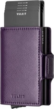 VULKIT Credit Card Holder RFID Blocking Leather Automatic Pop Up Wallet Slim ...