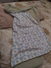 Circo  Baby Blanket Gray White Blue Elephant Animal Sherpa Lovey Security