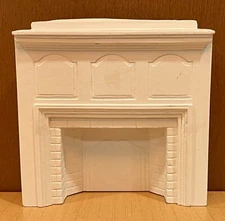 Dollhouse Miniature Fireplace Surround  White Plaster/Ceramic?