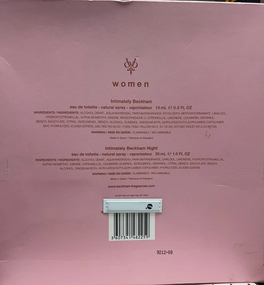 Intimately Beckham Women, Eau de toilette 15ml & Beckham Night 30ml 2pc Gift Set - Image 2 of 2